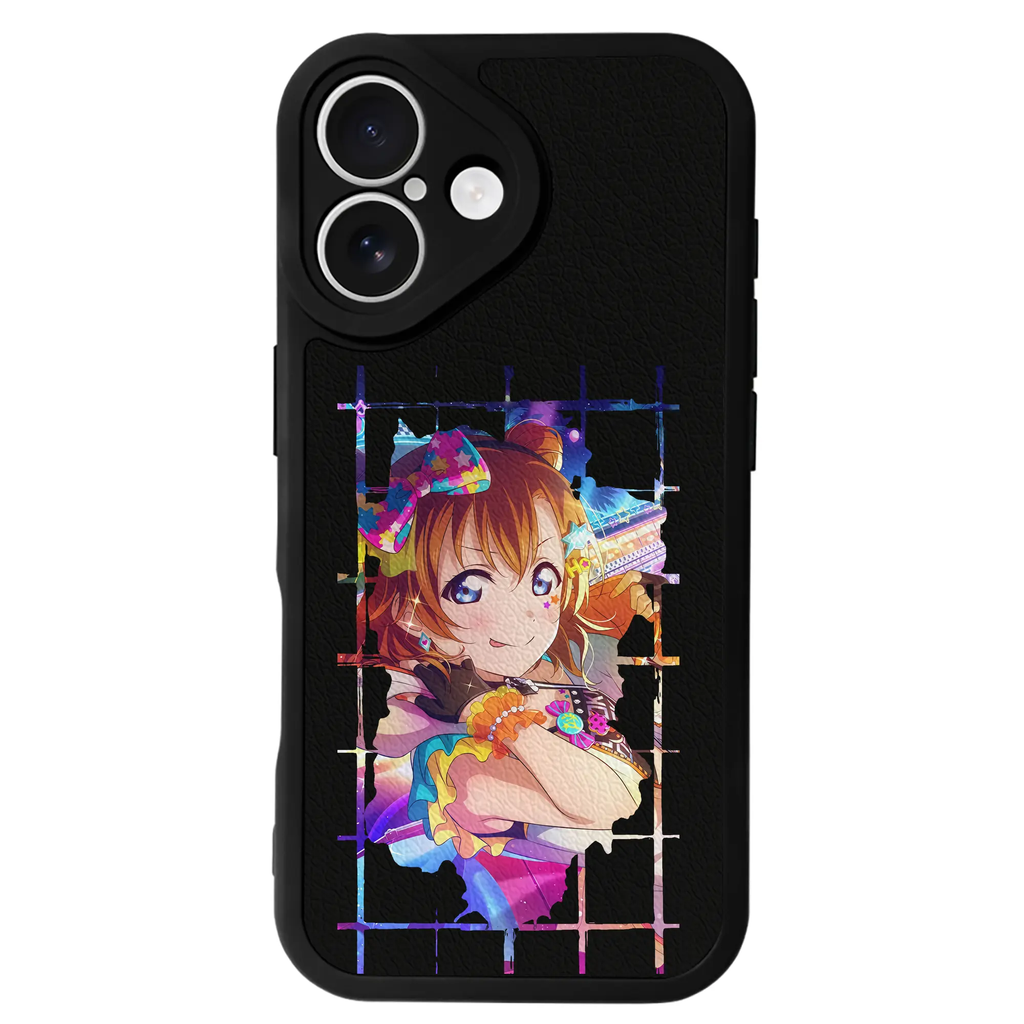 Love Live! グッズ,高坂穂乃果 - IPhone 16シリーズ対応 ・ シリコンスマホケース ・ レザー調 ・ 高精度フィット ・ 耐衝撃 ・ ワイヤレス充電対応 ・ 精密カット